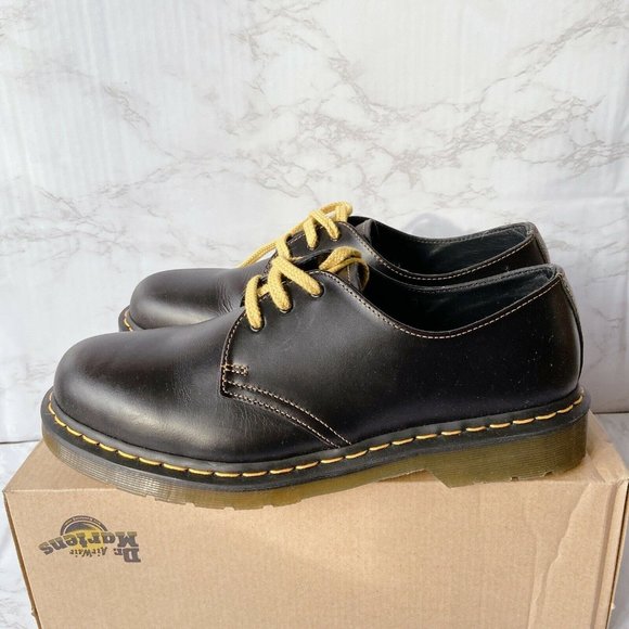 DR. MARTENS 1461 3-Eye Smooth Leather Womens Oxford Shoe Dark Gray Atlas US 11 - Picture 5 of 9